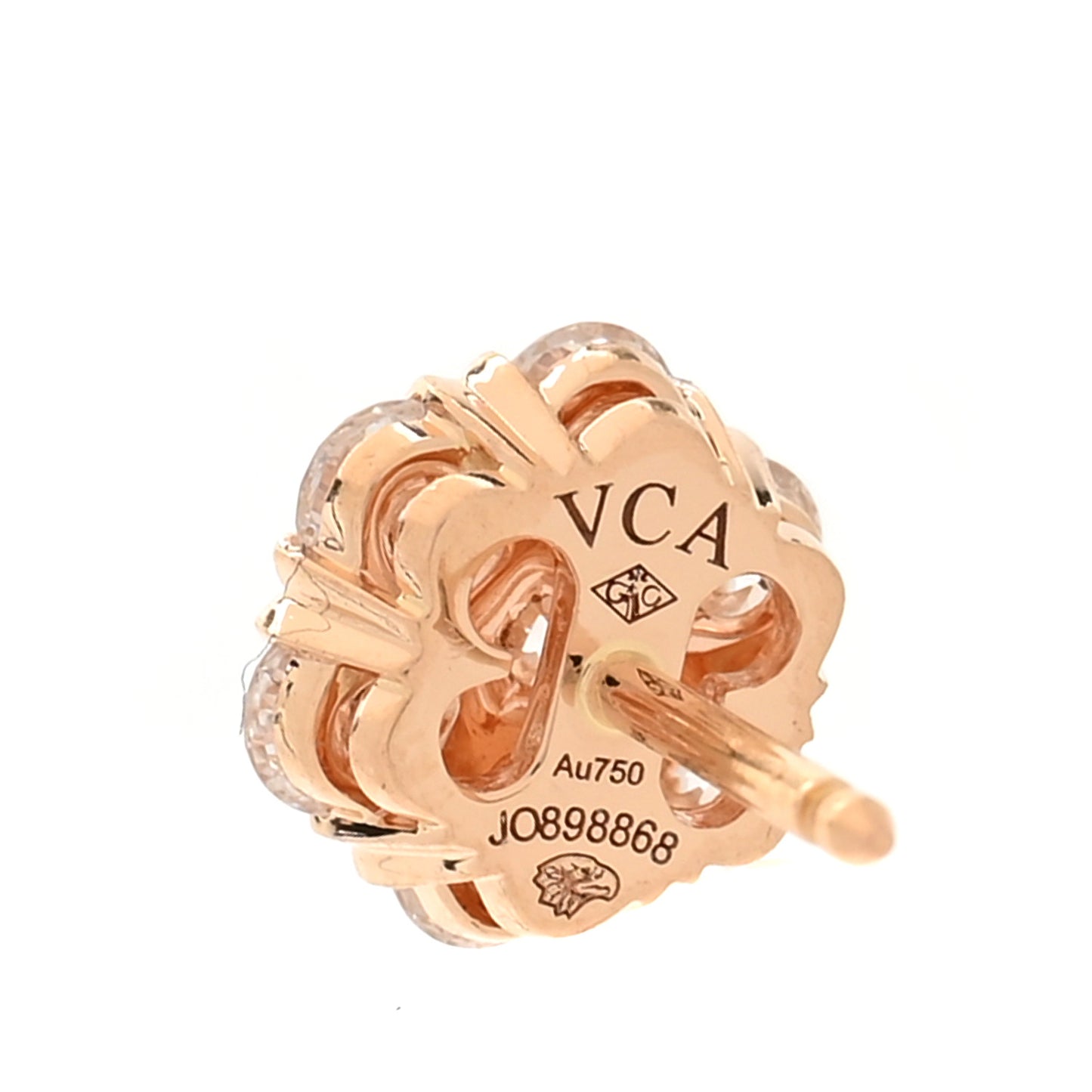 18K Rose Gold Diamond Fleurette Earrings