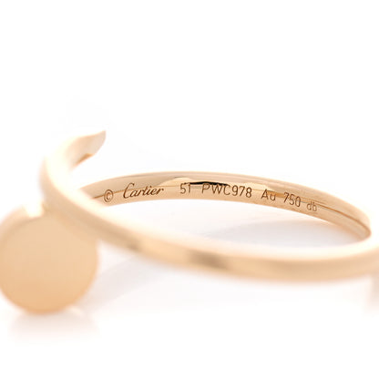 Cartier 18K Yellow Gold Small Juste Un Clou Ring 51 5.75 4 of 5