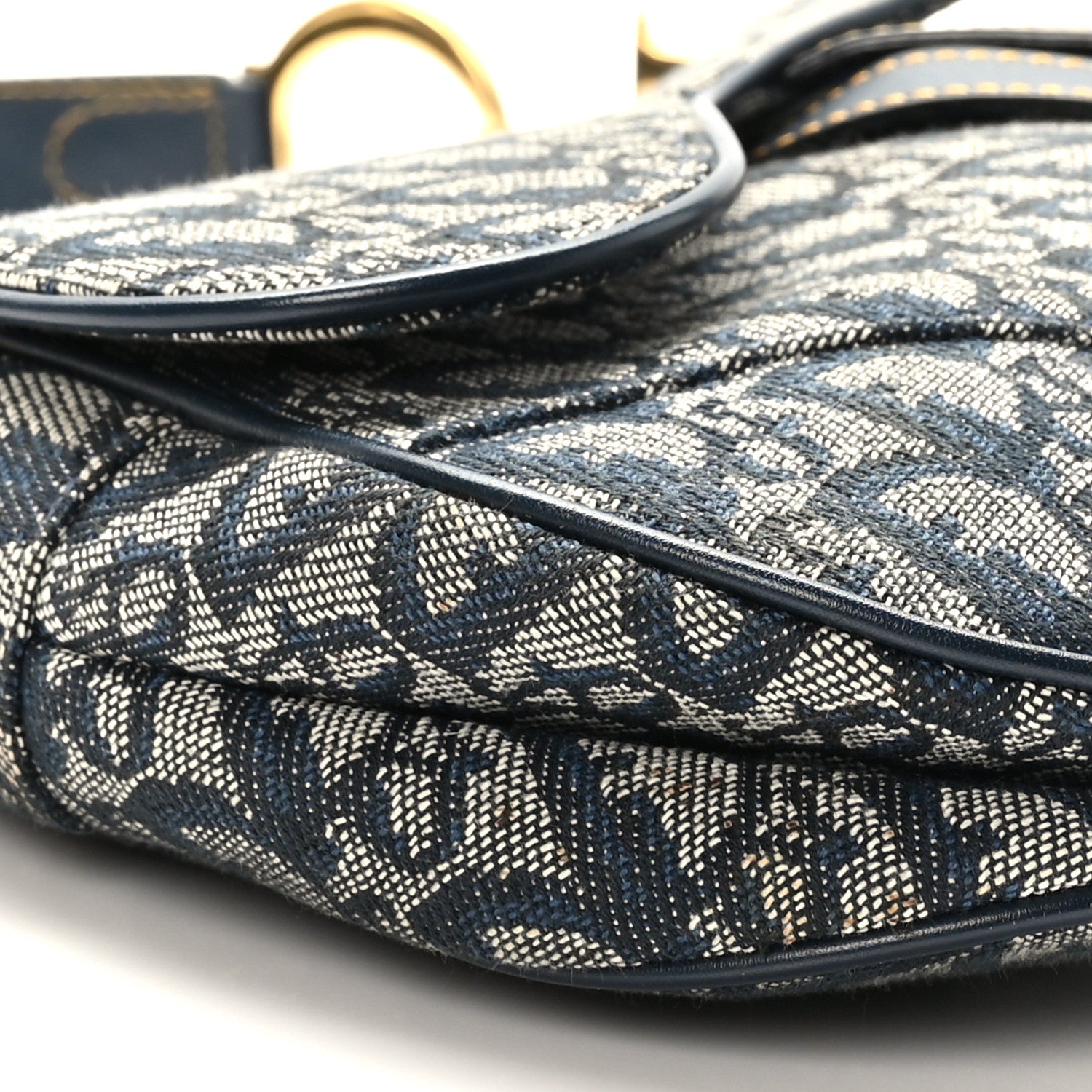Christian Dior Monogram Saddle Bag Blue 8 of 9