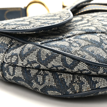 Christian Dior Monogram Saddle Bag Blue 8 of 9