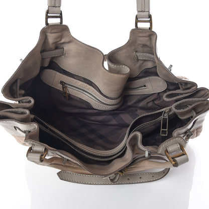 Burberry Lambskin Quilted Enmore Tote Grey 7 of 9