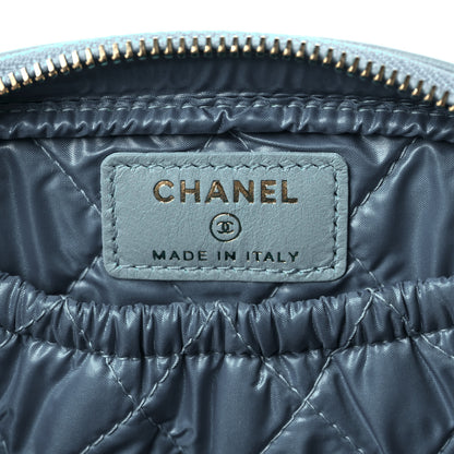 Chanel Lambskin Quilted Small Curvy Pouch Cosmetic Case Light Blue 6 of 9