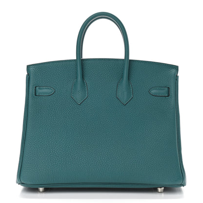 Hermes Togo Verso Birkin 25 Vert Bosphore Bleu Ocean 4 of 32