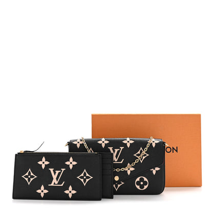 Louis Vuitton Empreinte Monogram Giant Felicie Pochette Black Beige 13 of 13