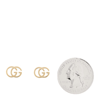 Gucci 18K Yellow Gold Running G Stud Earrings 2 of 4
