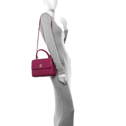 Chanel Lambskin Quilted Small Trendy CC Flap Dual Handle Bag Purple 2 of 11