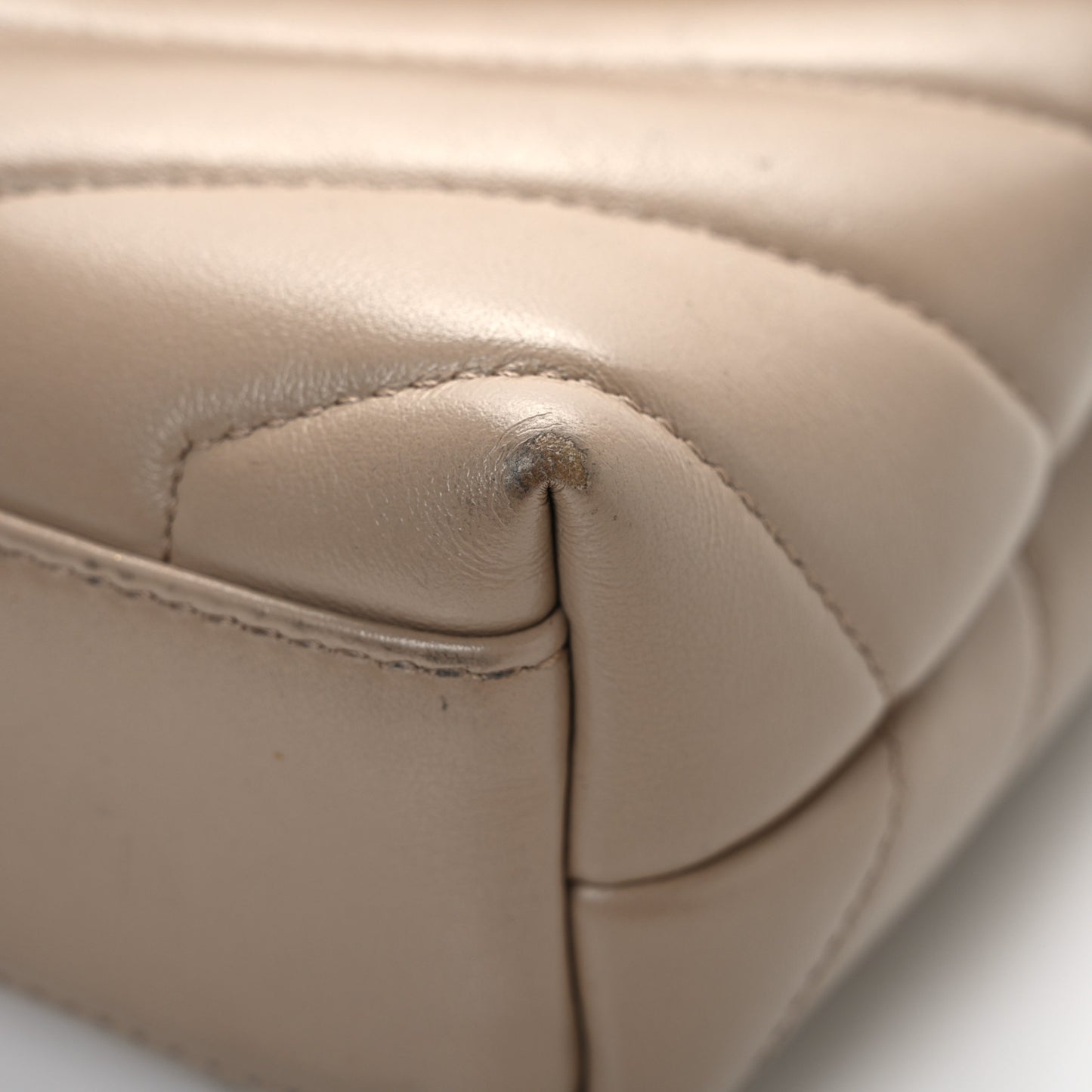 Calfskin Y Quilted Monogram Toy Loulou Crossbody Bag Dark Beige
