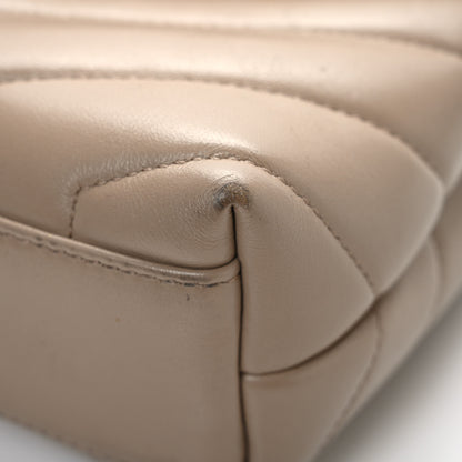 Saint Laurent Calfskin Y Quilted Monogram Toy Loulou Crossbody Bag Dark Beige 14 of 15