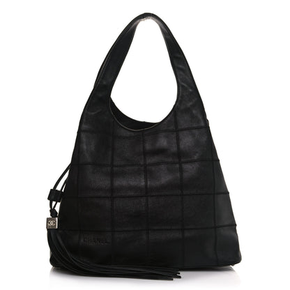 Chanel Calfskin Square Stitched Tassel Bag Black 1 of 12