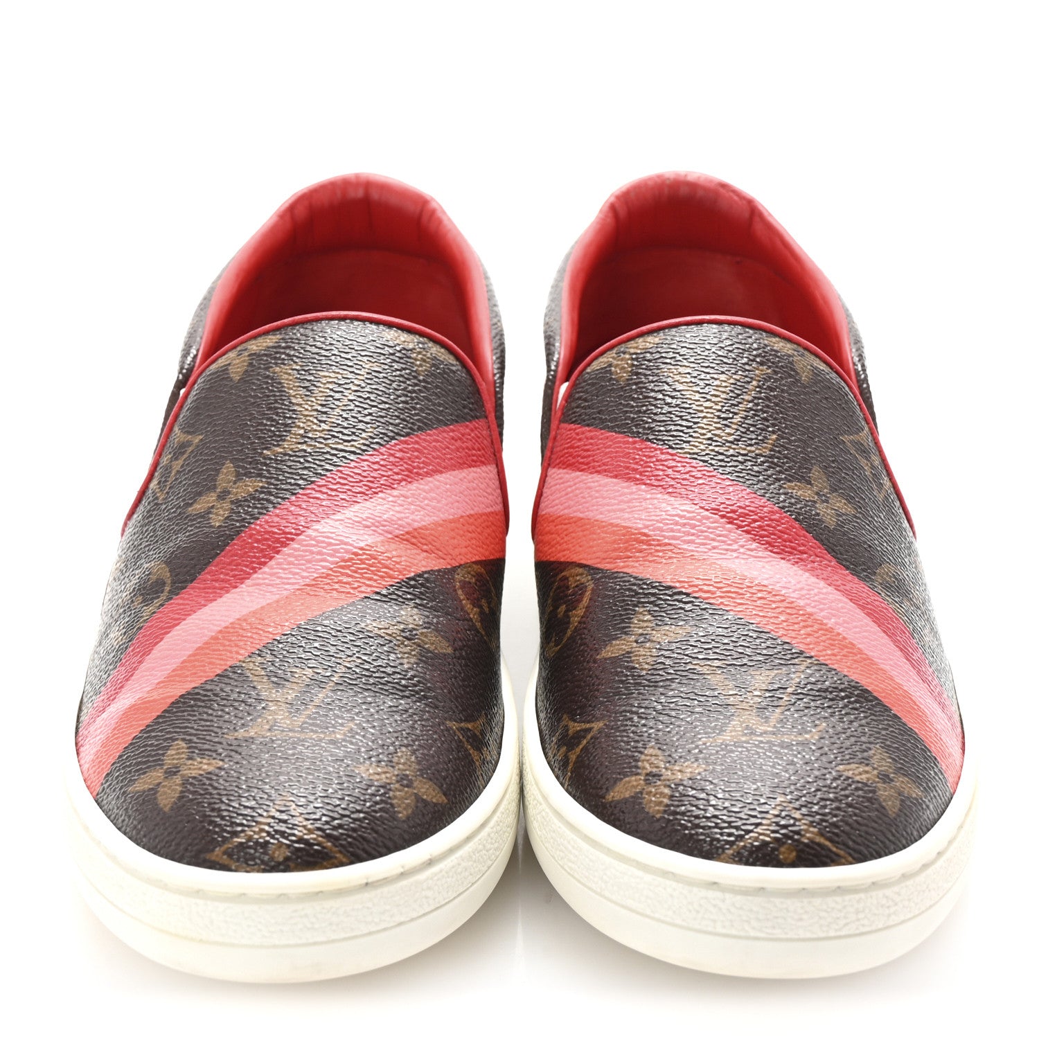 Louis Vuitton Monogram Frontrow Slip On Sneakers 37 Rouge 3 of 10
