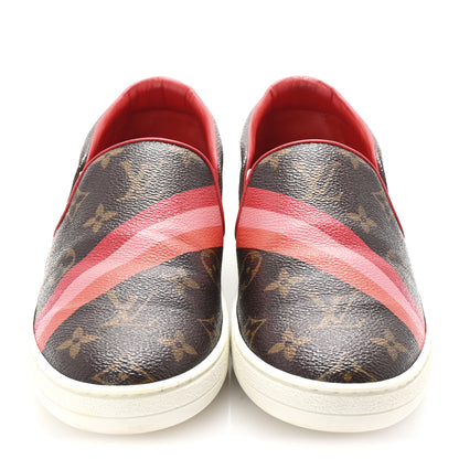 Louis Vuitton Monogram Frontrow Slip On Sneakers 37 Rouge 3 of 10