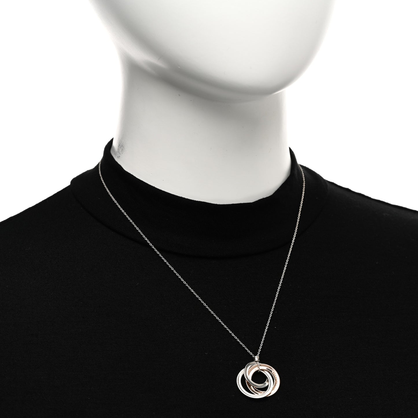 Sterling Silver Rubedo 1837 Circles Pendant Necklace