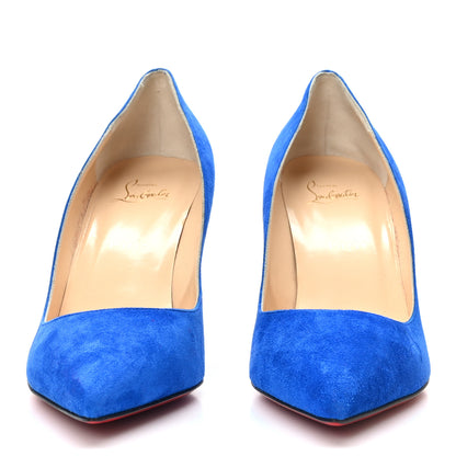 Christian Louboutin Suede Pailette Pigalle Follies 85 Pumps Cyclades 41 2 of 8