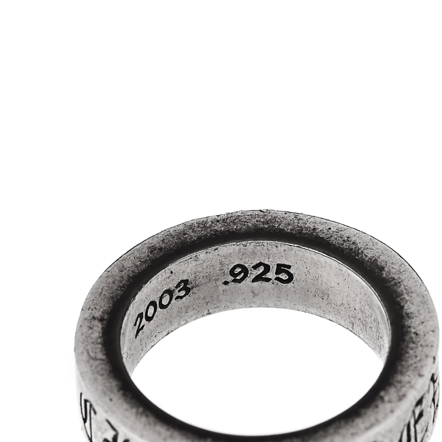 Chrome Hearts Sterling Silver Cross CH Forever Spacer Ring 48 4.5 5 of 5