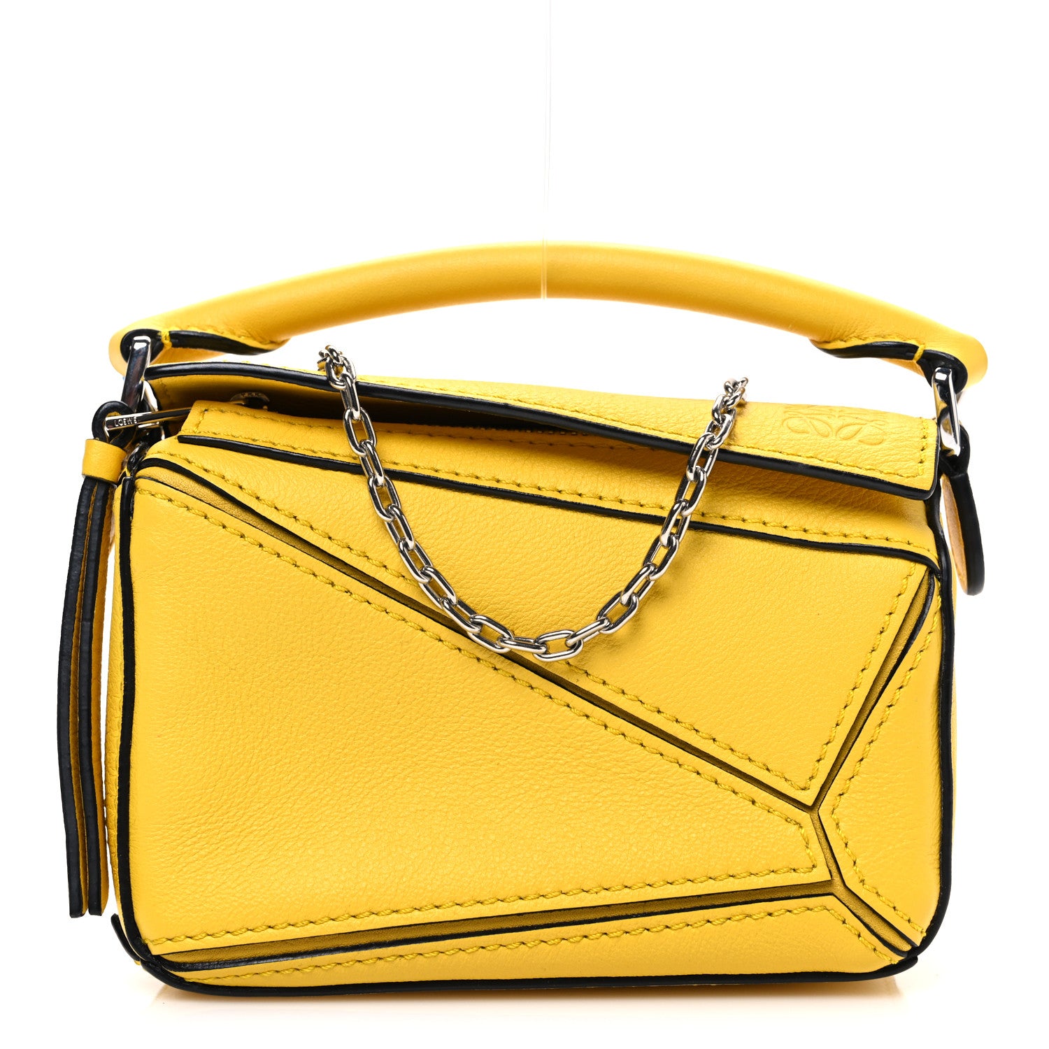 Loewe Calfskin Nano Puzzle Bag Yellow 1 of 10