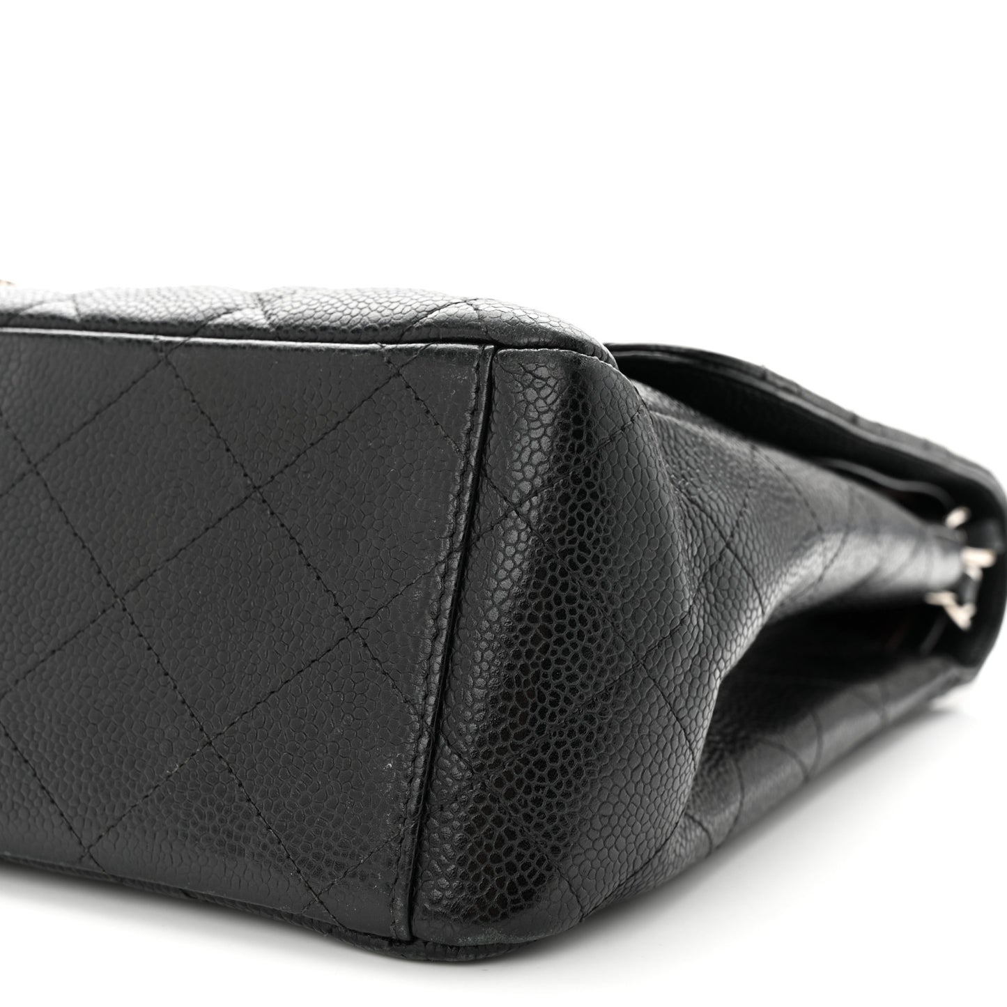 Caviar Quilted Maxi Double Flap Black