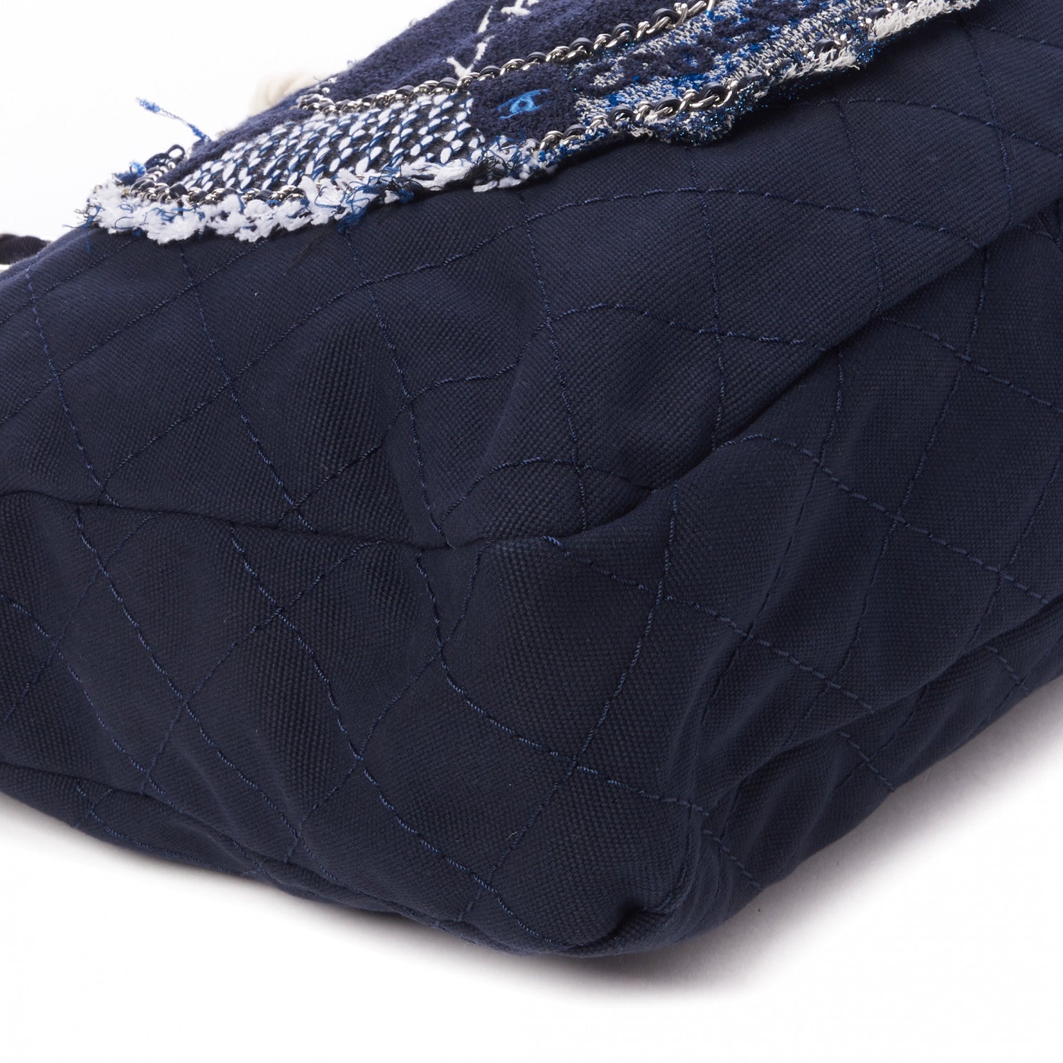 Chanel Canvas Quilted La Pausa Large Shopping Tote Navy 5 of 9