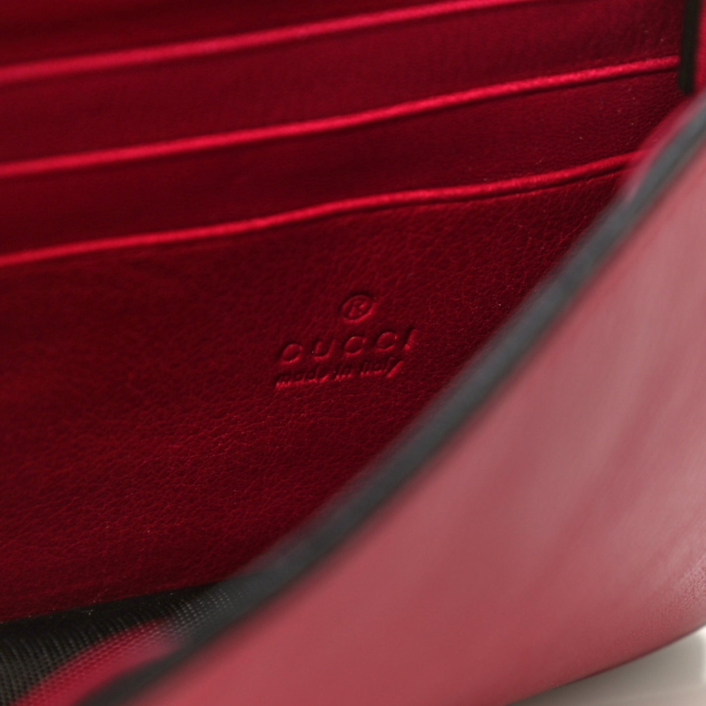 Calfskin Icon Wallet Red