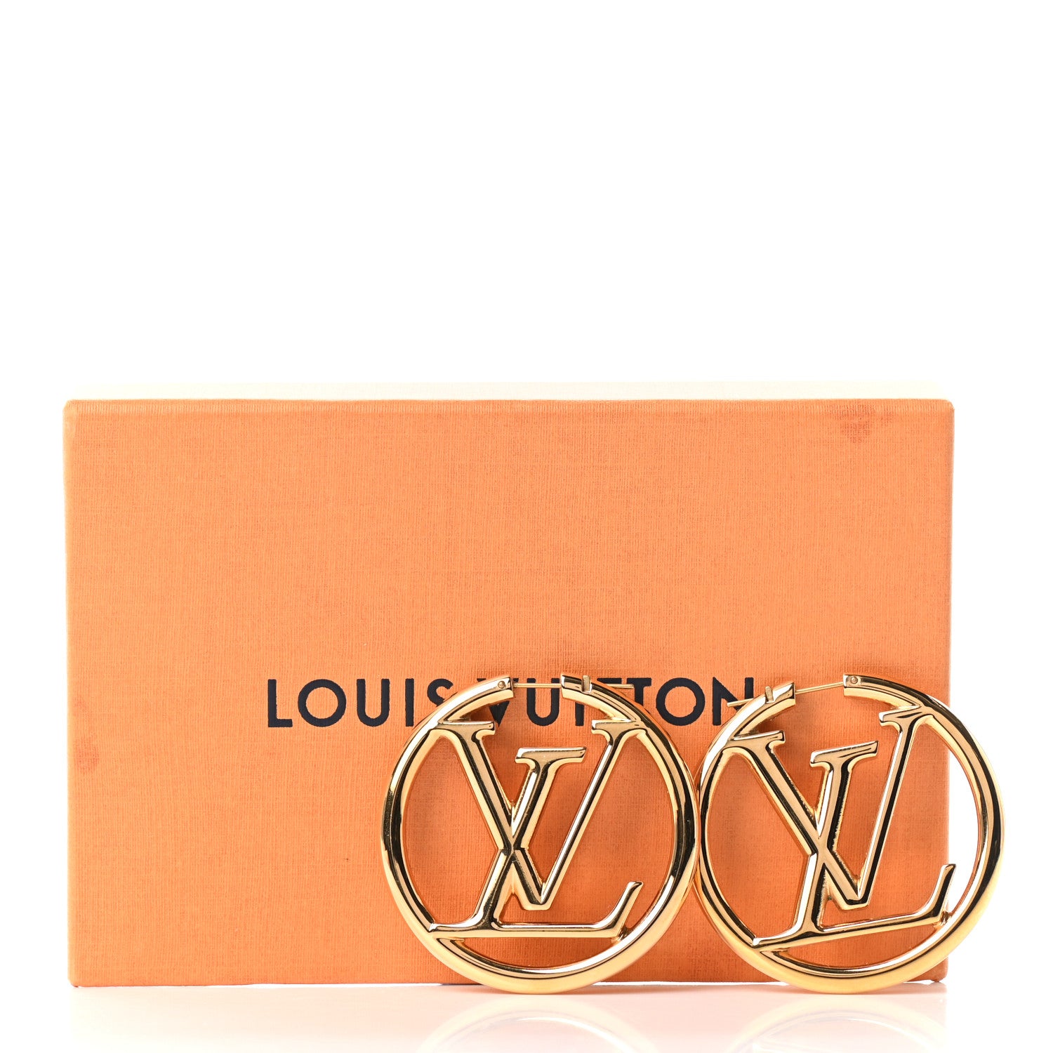 Louis Vuitton Metal Louise Hoop Earrings Gold 4 of 4