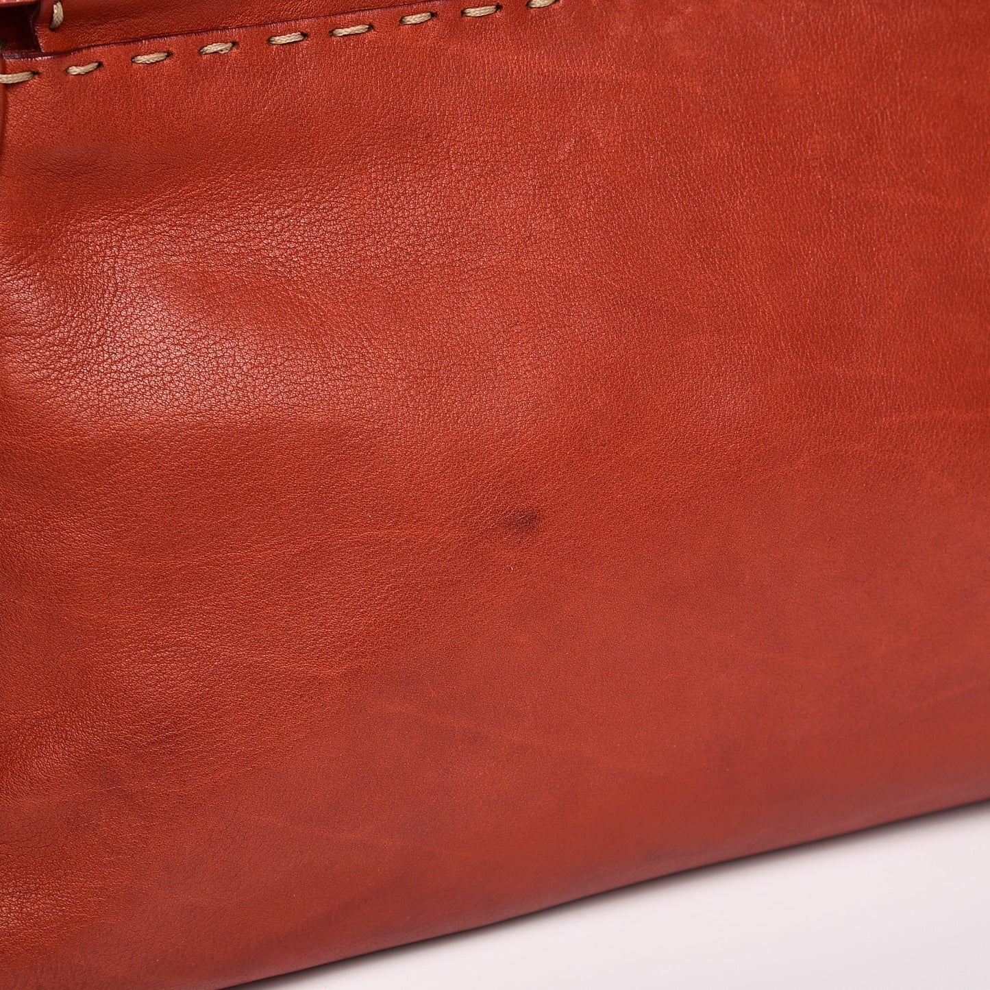 Vitello Saddle Cuoio Romano Selleria Medium Peekaboo Iconic Satchel Sienna Melon Moro