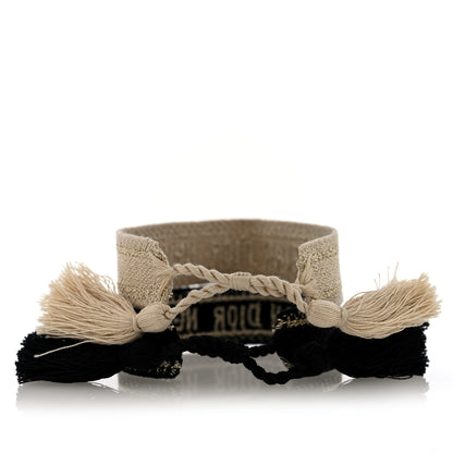 Christian Dior Woven Cotton J'Adior Friendship Bracelet Set Gold Black 3 of 3