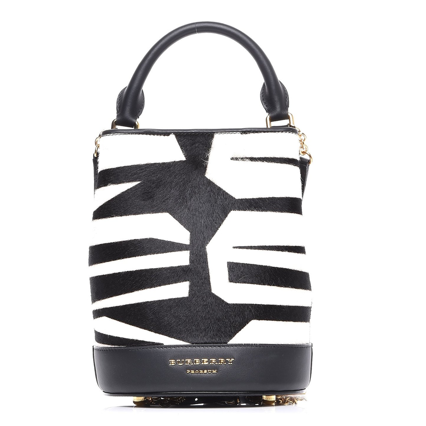 Calf Hair Small The Bucket Backpack Bag Natural White