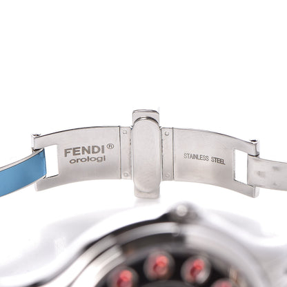 Fendi Stainless Steel Diamond Topaz 38mm Crazy Carats Rotating Gem Quartz Watch Black 7 of 9