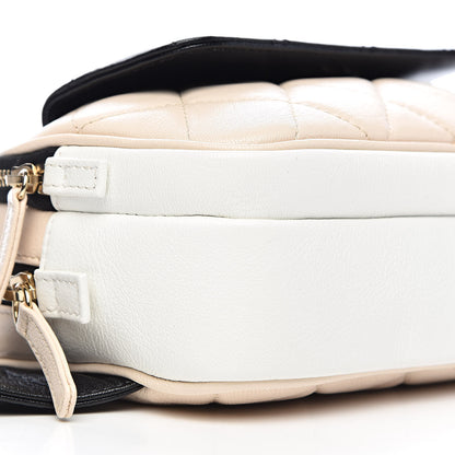 Chanel Goatskin Quilted Waist Bag Beige White Black 11 of 13