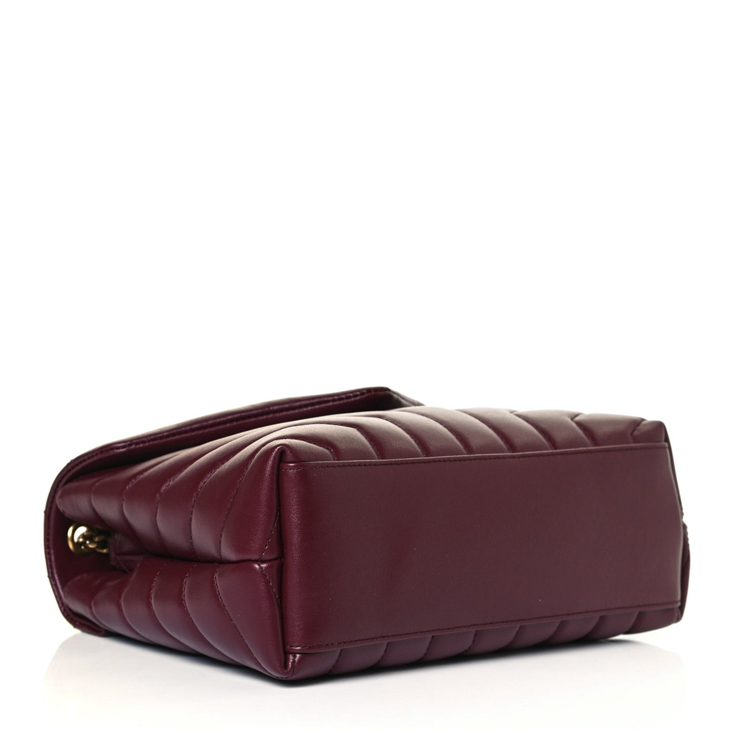 Calfskin Y Quilted Monogram Small Loulou Chain Satchel Dark Legion Red