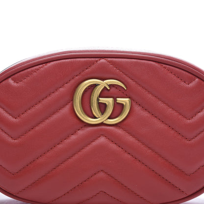 Gucci Calfskin Matelasse GG Marmont Belt Bag 95 38 Hibiscus Red 13 of 13