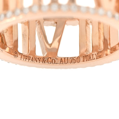 Tiffany 18K Rose Gold Diamond Atlas Open Pave Ring 47 4 4 of 4