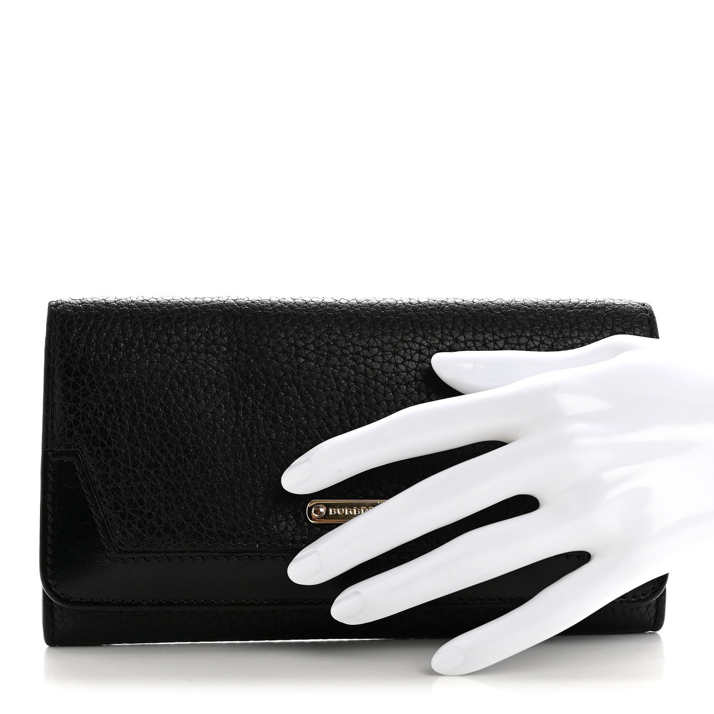 Grain Calfskin Continental Wallet Black