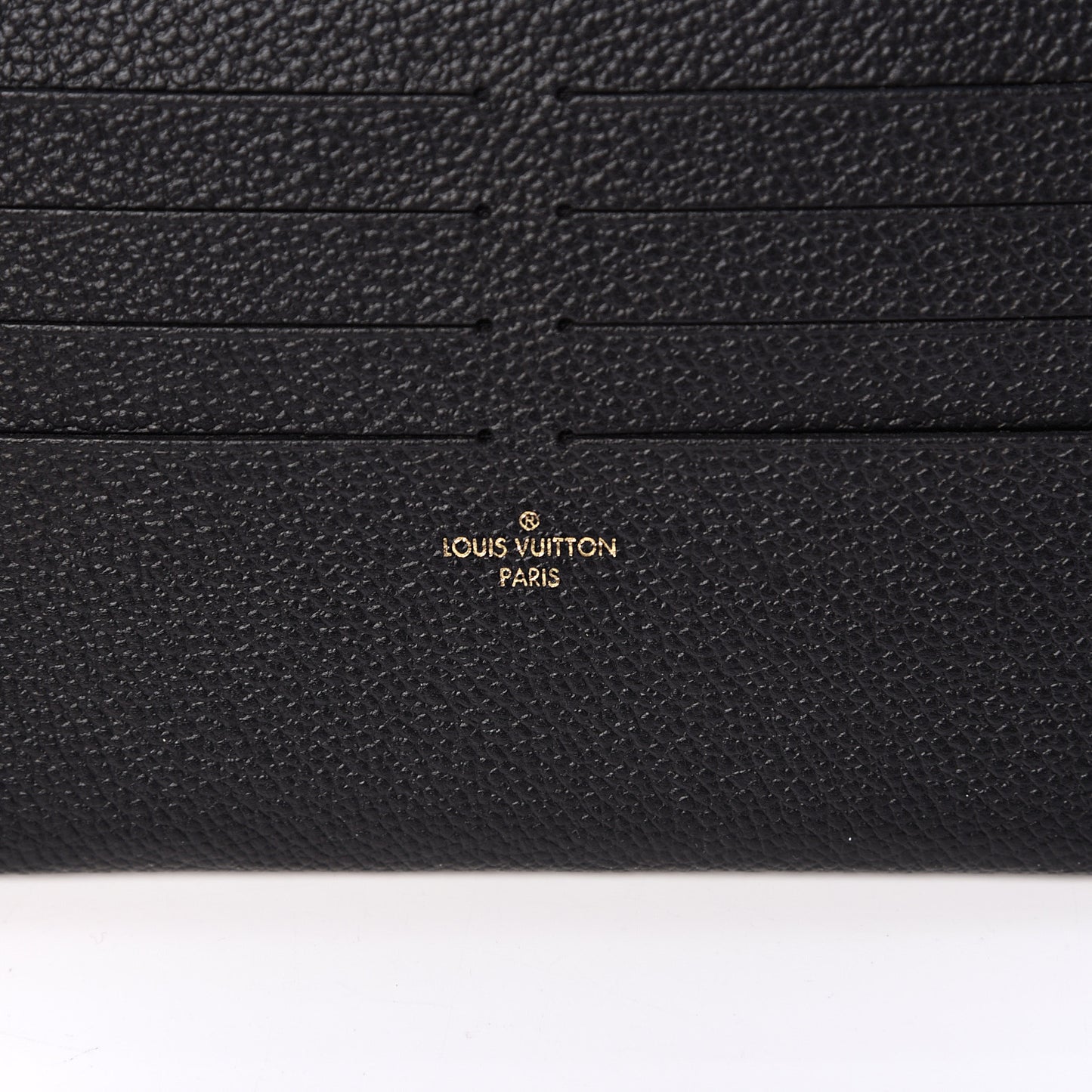 Calfskin Felicie Chain Wallet Card Holder Insert Black