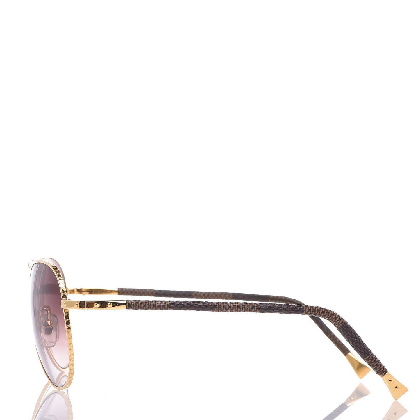 Damier Ebene Conspiration Pilote Sunglasses Z0202U Gold