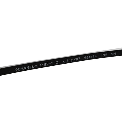 Chanel Aviator CC Sunglasses 4189-T-Q Black 5 of 7