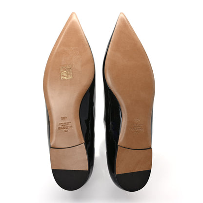Valentino Garavani Patent Tiptoe Ballerina Flats 40.5 Black 5 of 9