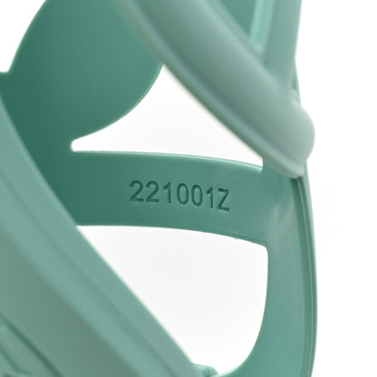 Hermes Rubber Womens Egerie Sandals 38 Vert Embrun 8 of 10