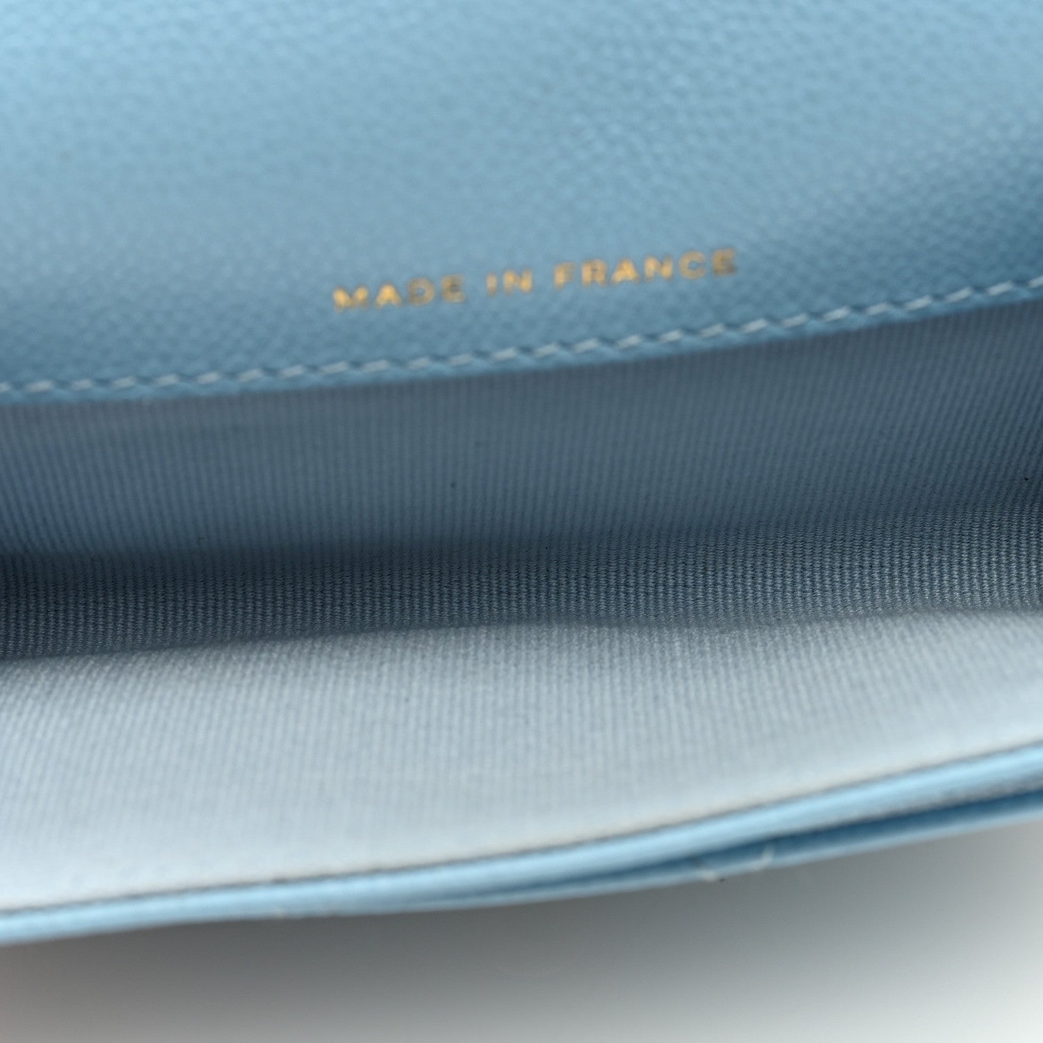 Chanel Caviar Quilted Flap Card Holder Wallet Light Blue 5 of 8