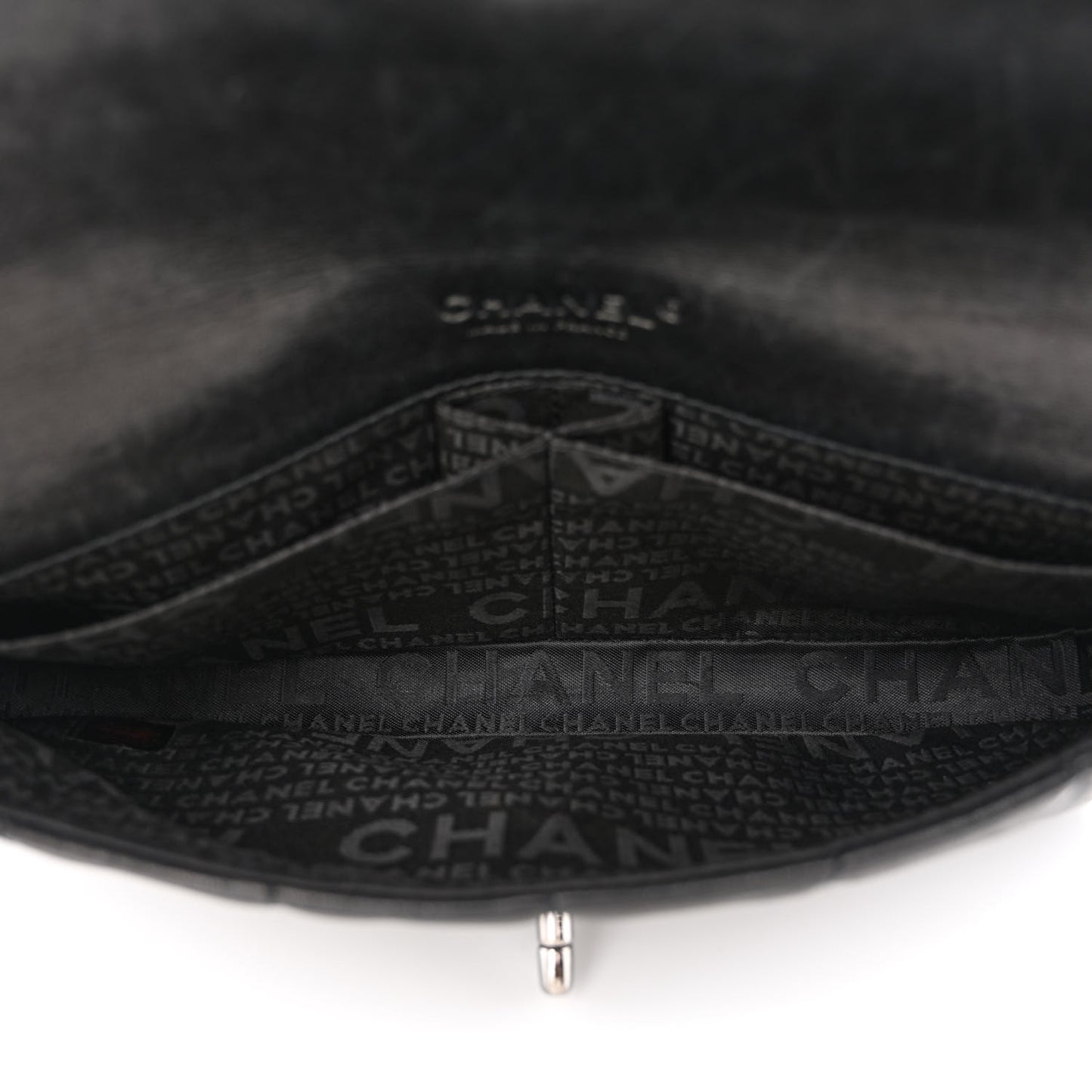 Lambskin Chocolate Bar Quilted Lambskin 3 Chain Flap Black