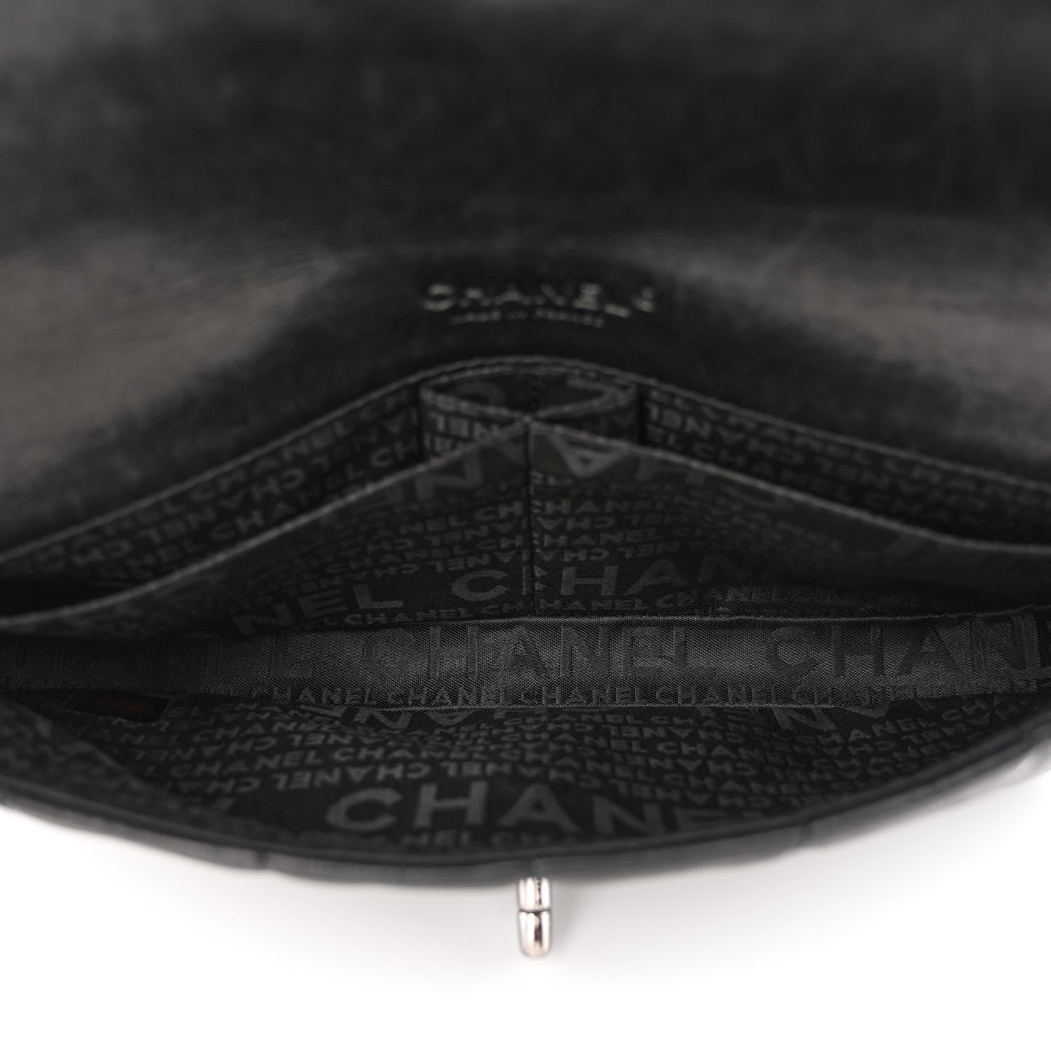 Chanel Lambskin Chocolate Bar Quilted Lambskin 3 Chain Flap Black 5 of 10