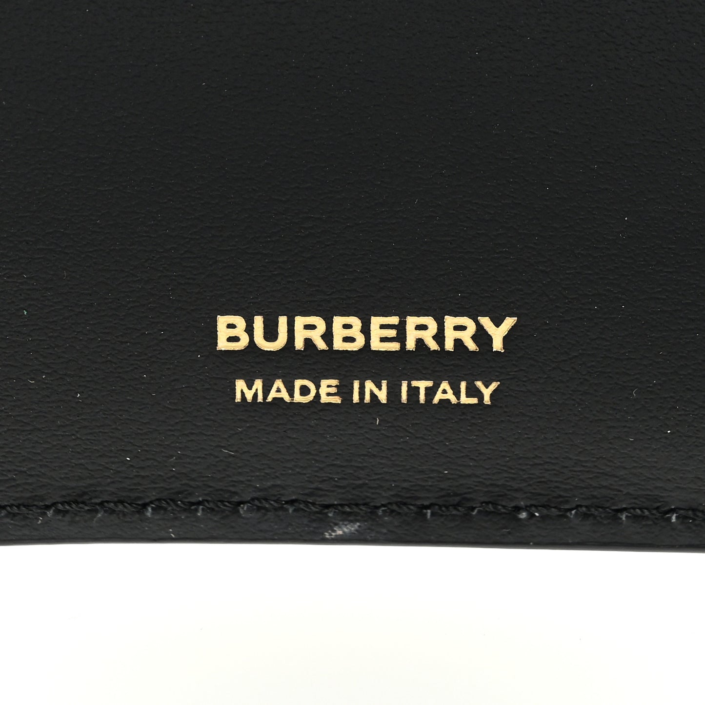 Calfskin Crocodile Embossed TB Compact Wallet Black