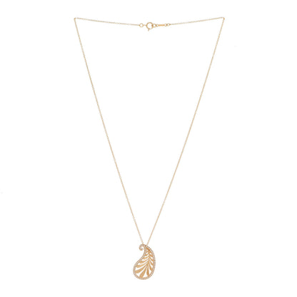 Tiffany 18K Yellow Gold Diamond Paloma Picasso Villa Palm Pendant Necklace 3 of 5