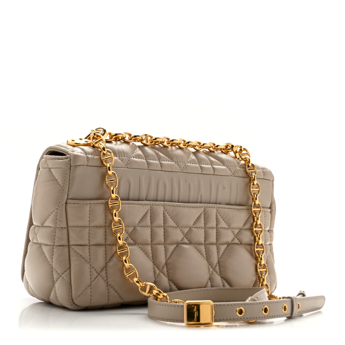 Christian Dior Calfskin Macrocannage Medium Caro Bag Sand 3 of 14