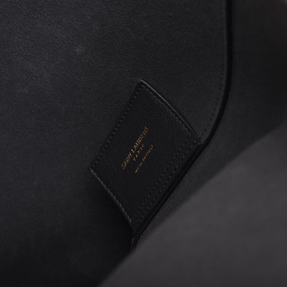 Saint Laurent Calfskin Large Shopping Tote Navy 8 of 22
