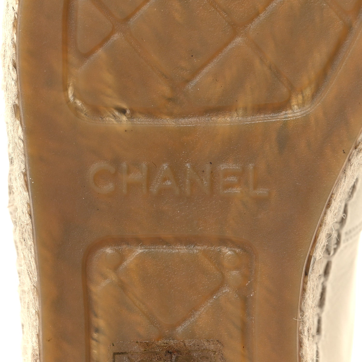 Chanel Metallic Calfskin Grosgrain CC Espadrilles 38 Ivory Black 8 of 9