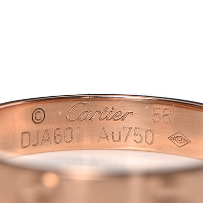 Cartier 18K Pink Gold 3.5mm LOVE Wedding Band Ring 56 7.5 3 of 4
