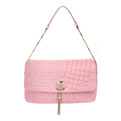 Versace Nappa Barocco Quilted Vanitas Medea Shoulder Bag Pink 1 of 8