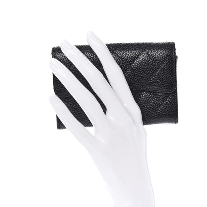 Chanel Caviar Quilted Flap Card Holder Black 2 of 8
