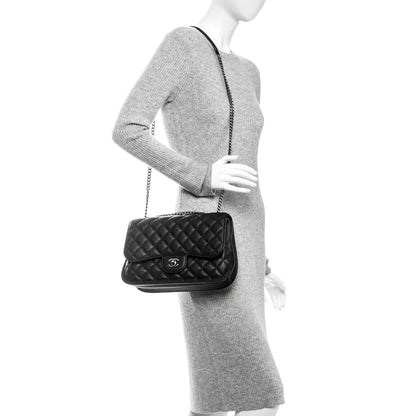 Chanel Goatskin Quilted Double Flap Black 2 of 6