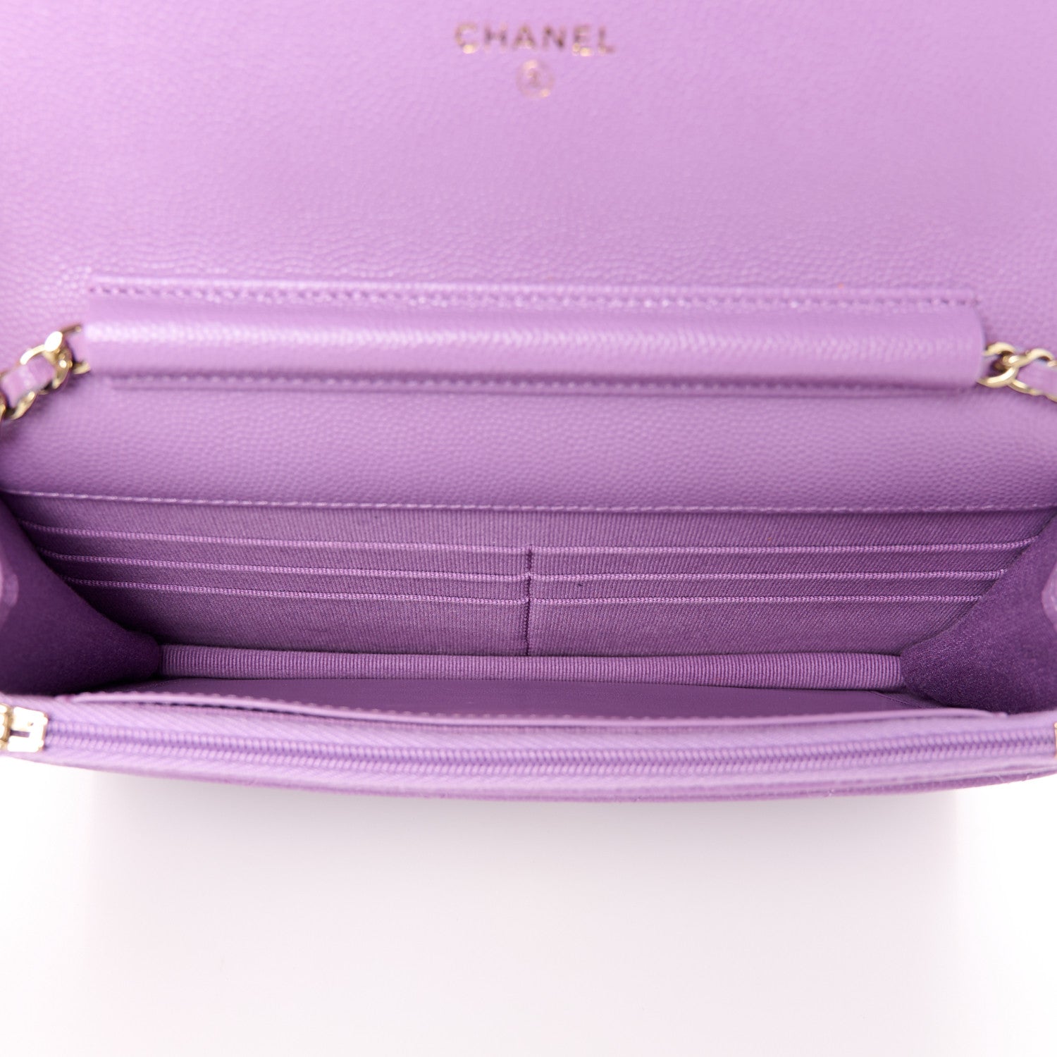 Chanel Caviar Quilted Wallet On Chain WOC Purple 5 of 12